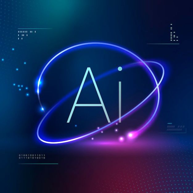 A human hand in a dark suit pointing toward a luminous, futuristic digital sphere. At the center of the sphere are the letters "AI" patterned like a circuit board, surrounded by glowing technological icons such as a brain, gears, cloud computing, and data charts, all set against a dark, blurred background.