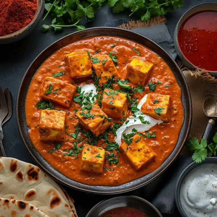 it is a image of indian curry named BUTTER PANNER